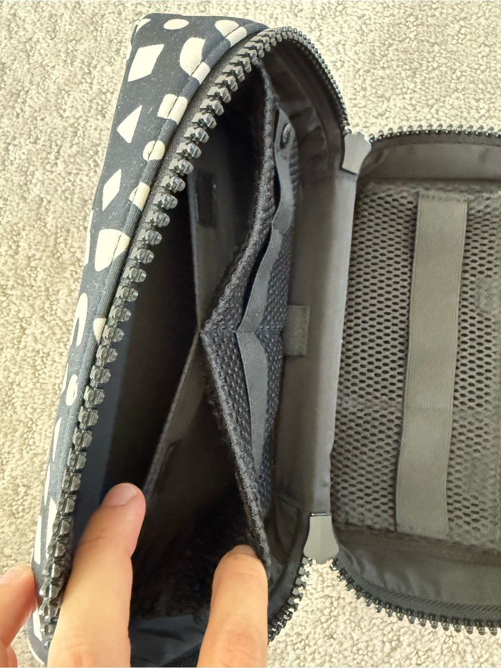 Dagne Dover Arlo Tech Pouch in the "Block Party" Geometric Print - Picture 6 of 11